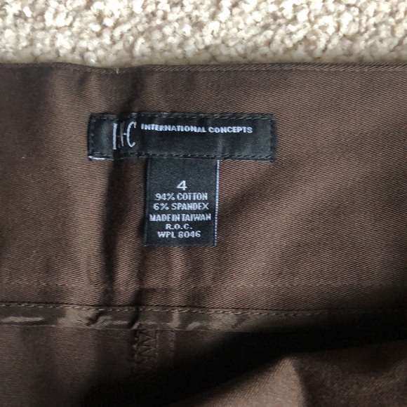NWOT INC INTERNATIONAL BROWN PANTS - Picture 3 of 5